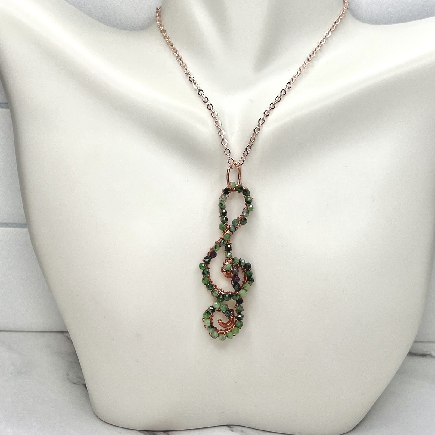 Ruby Zoisite Treble Clef