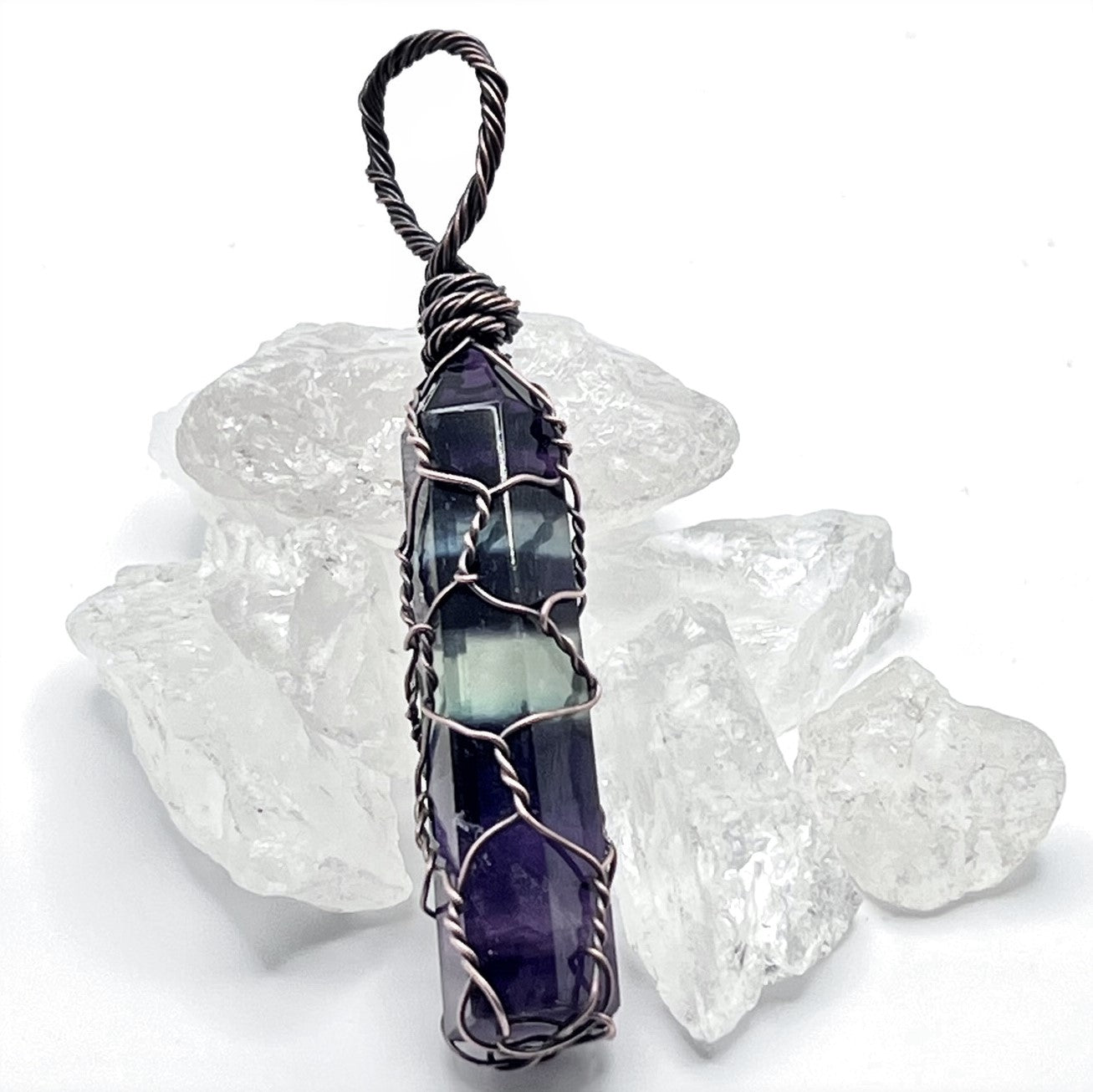 Fluorite Large Point Pendant