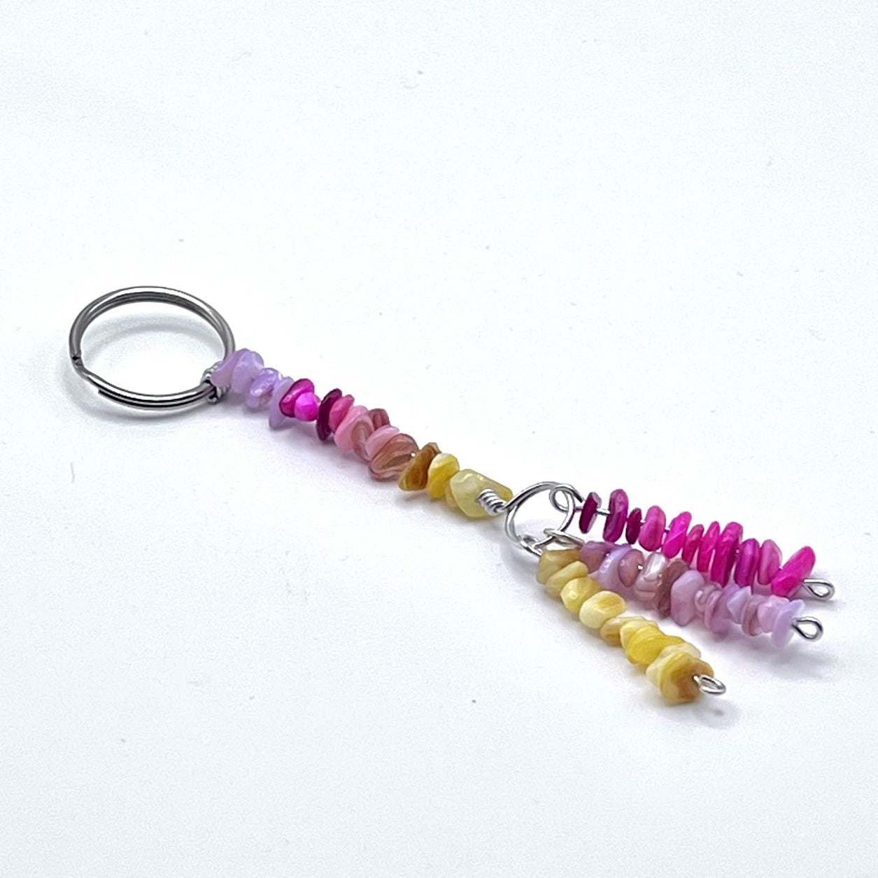 Crystal Chip Keychain in Shades of Pink