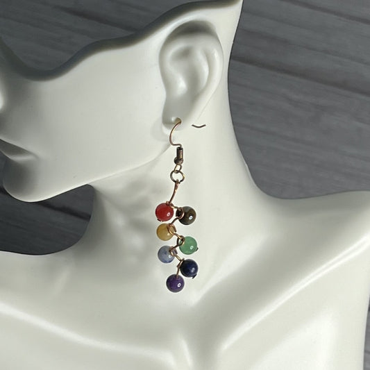 Chakra Multi-Color Beaded Earrings