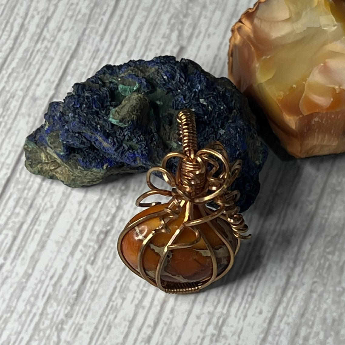 Jasper Mini Pumkin Pendant