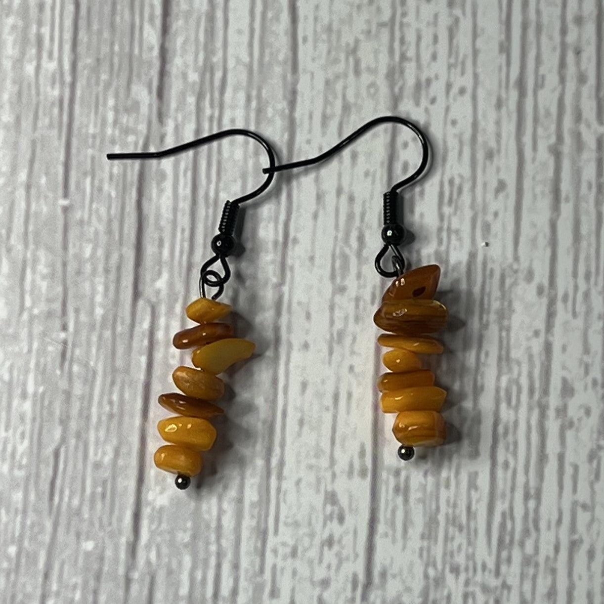 Crystal Chip Stack Earrings in Orange