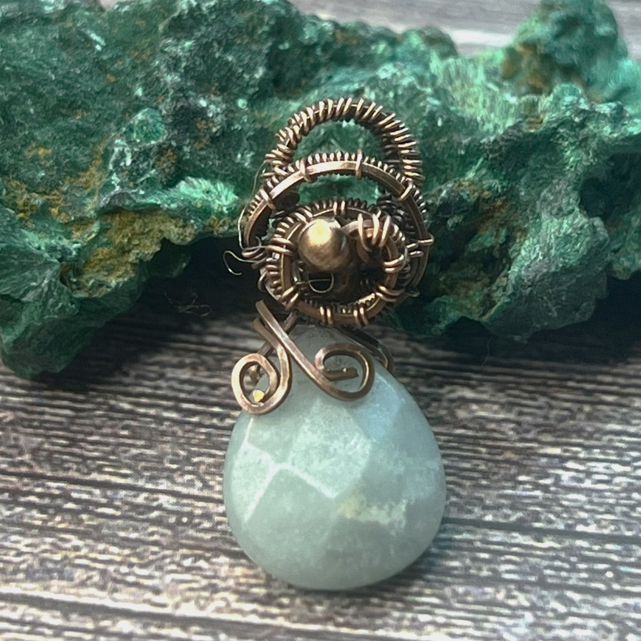 Amazonite Drilled Stone Micro Pendant