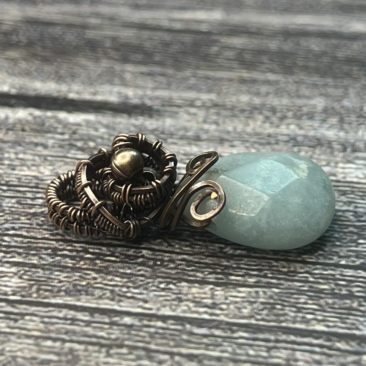 Amazonite Drilled Stone Micro Pendant