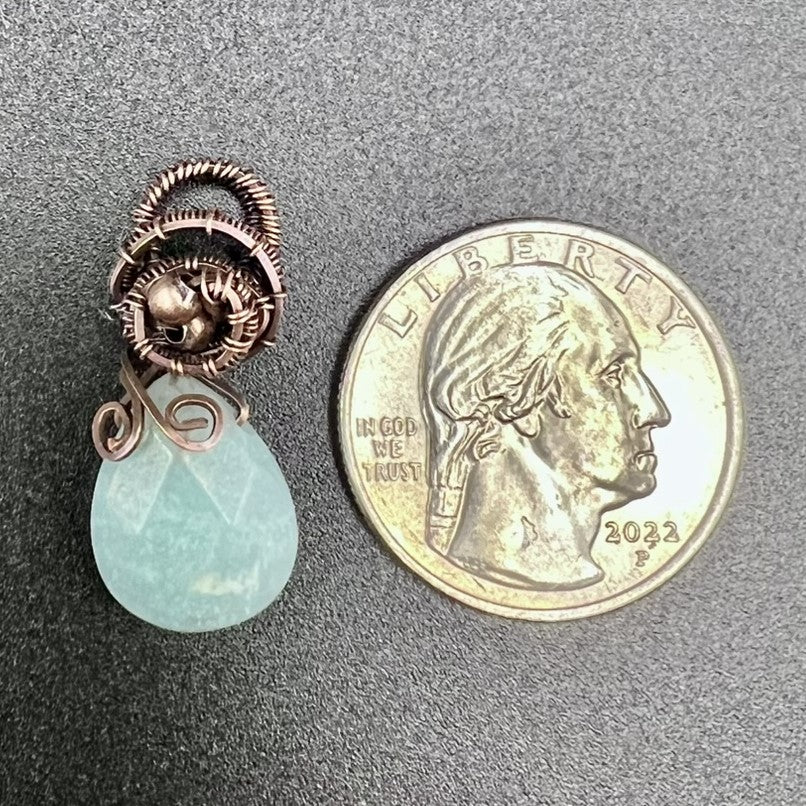 Amazonite Drilled Stone Micro Pendant