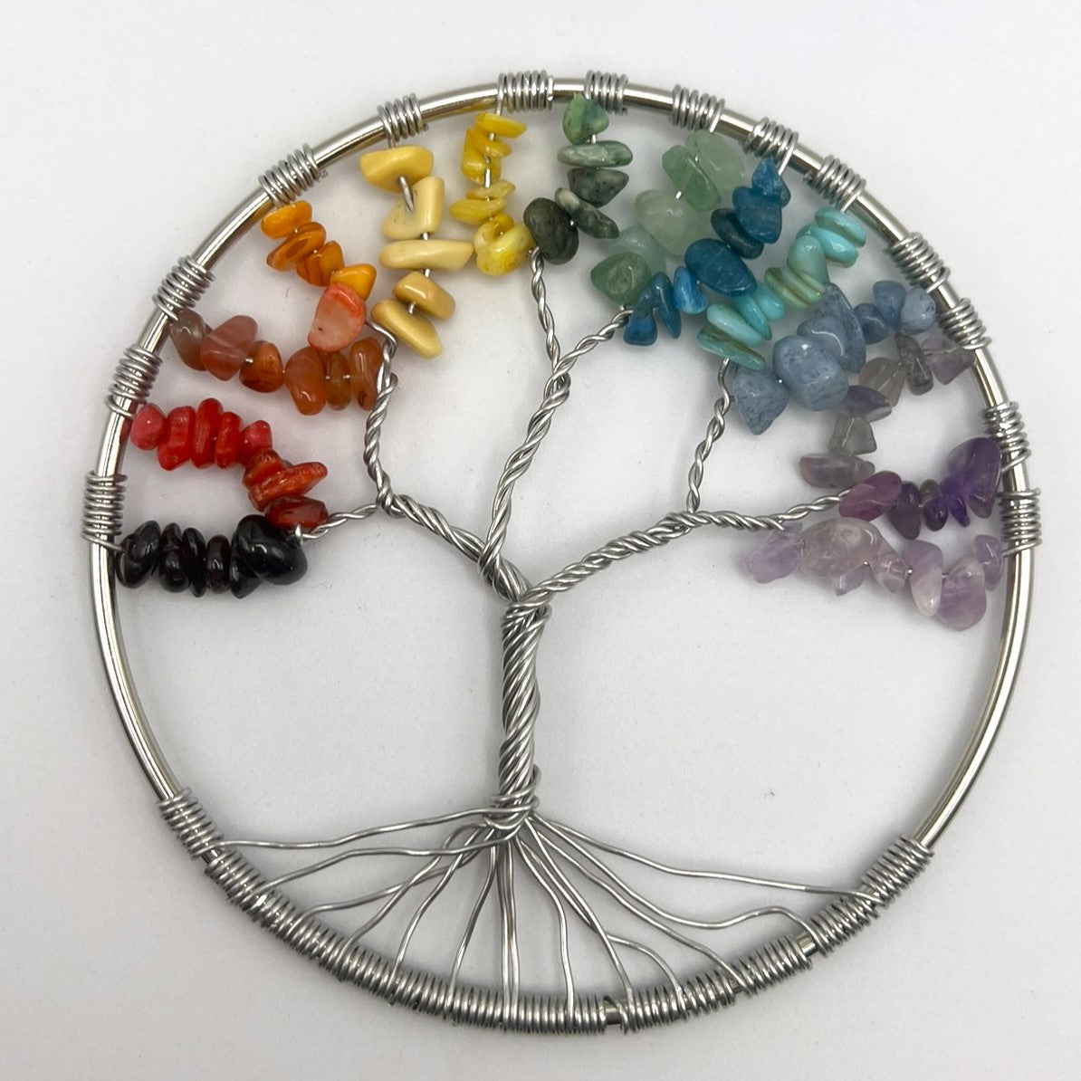 Crystal Chip Medium Tree of Life Suncatcher in Rainbow