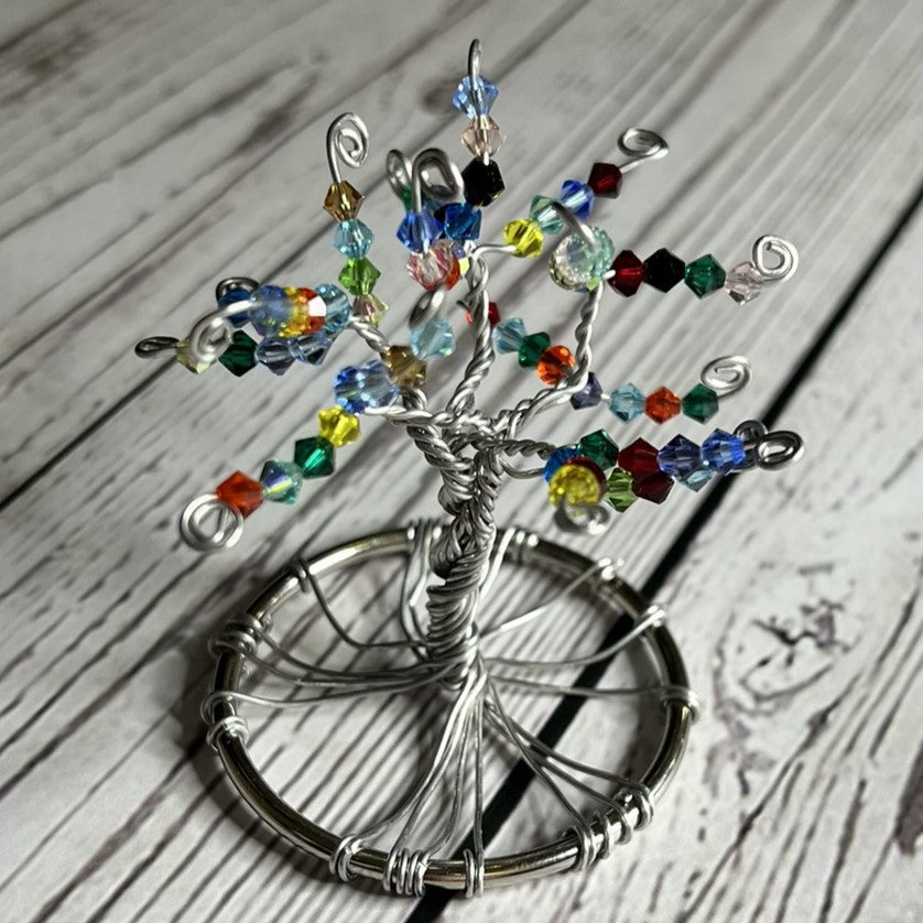 Czech Crystal Tree of Life Sculpture