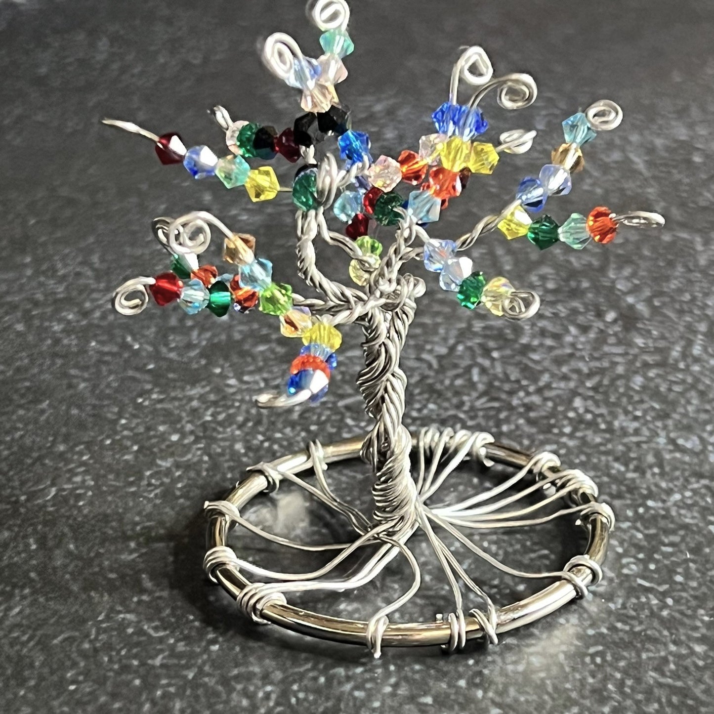 Czech Crystal Tree of Life Sculpture