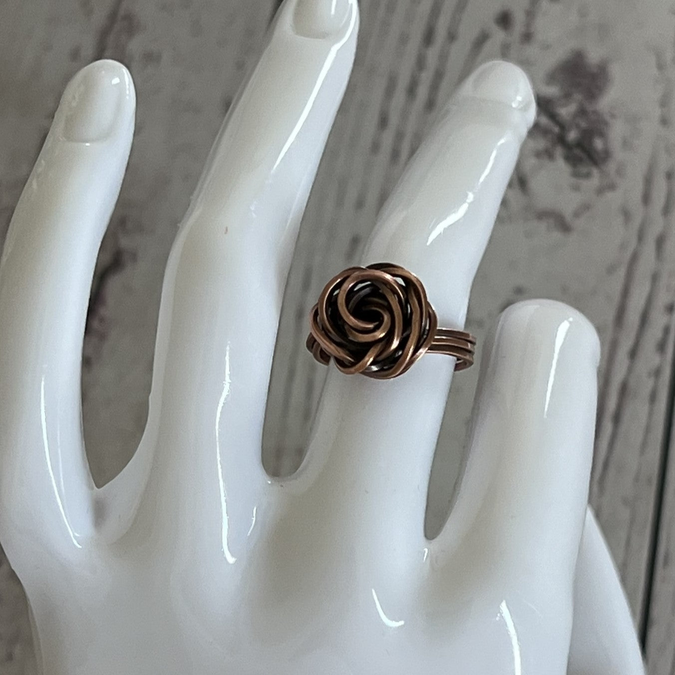 Copper Rose Ring Size 5.5