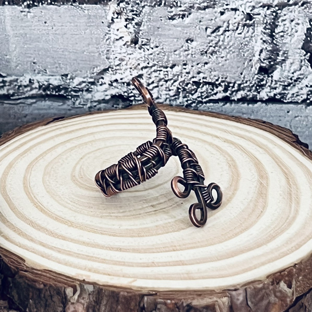 Woven Copper Wrap Ring