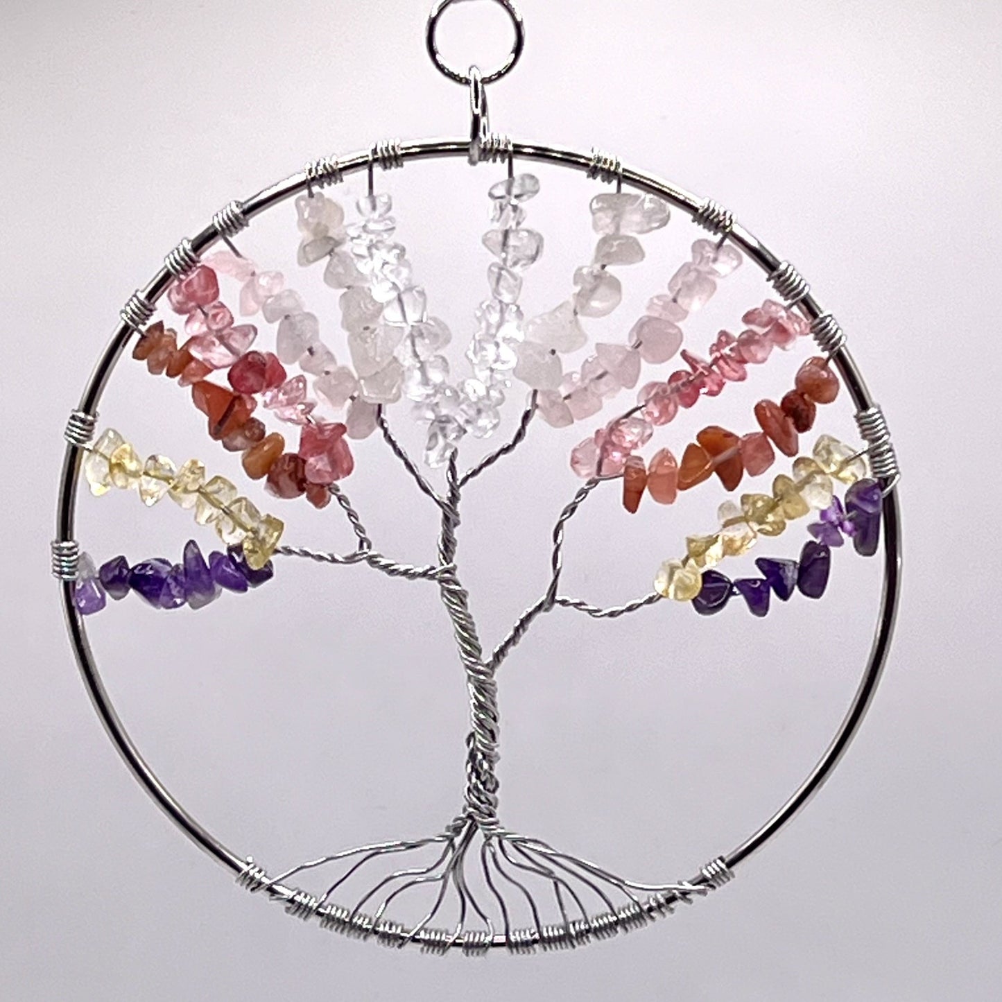 Multi-Color Crystal Chip Tree-Of-Life Sun Catcher