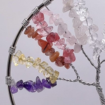 Multi-Color Crystal Chip Tree-Of-Life Sun Catcher