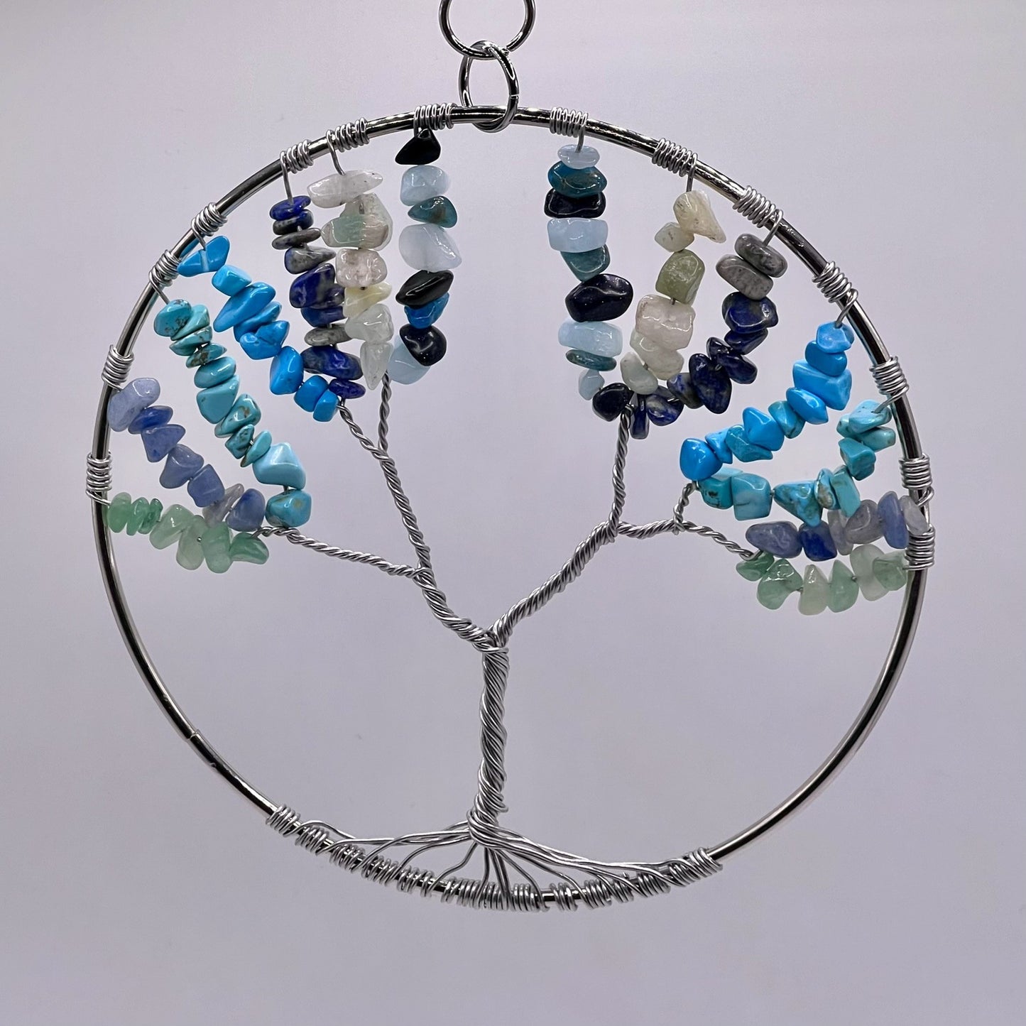 Multi-Color Crystal Chip Tree-Of-Life Suncatcher