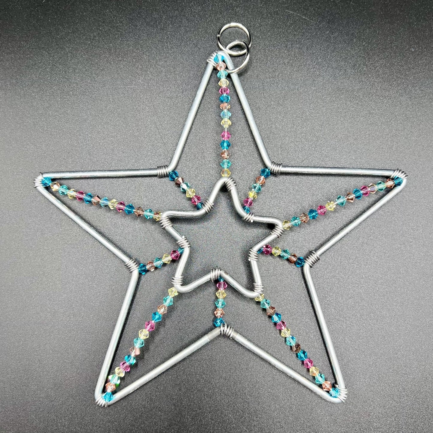 Star-Shape Crystal Suncatcher in Pastel