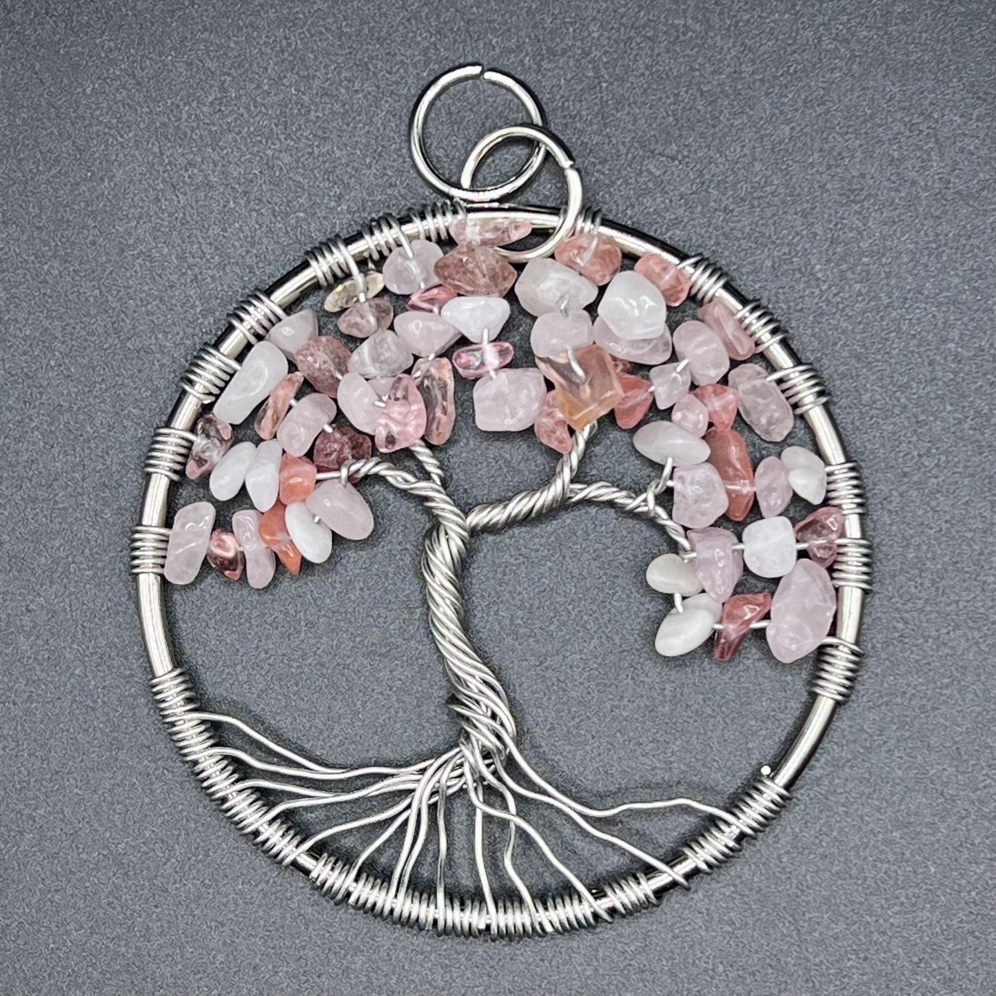 Crystal Chip Tree-Of-Life Suncatcher in Shades of Spring