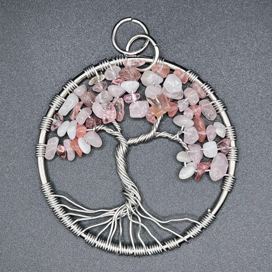 Crystal Chip Tree-Of-Life Suncatcher in Shades of Spring