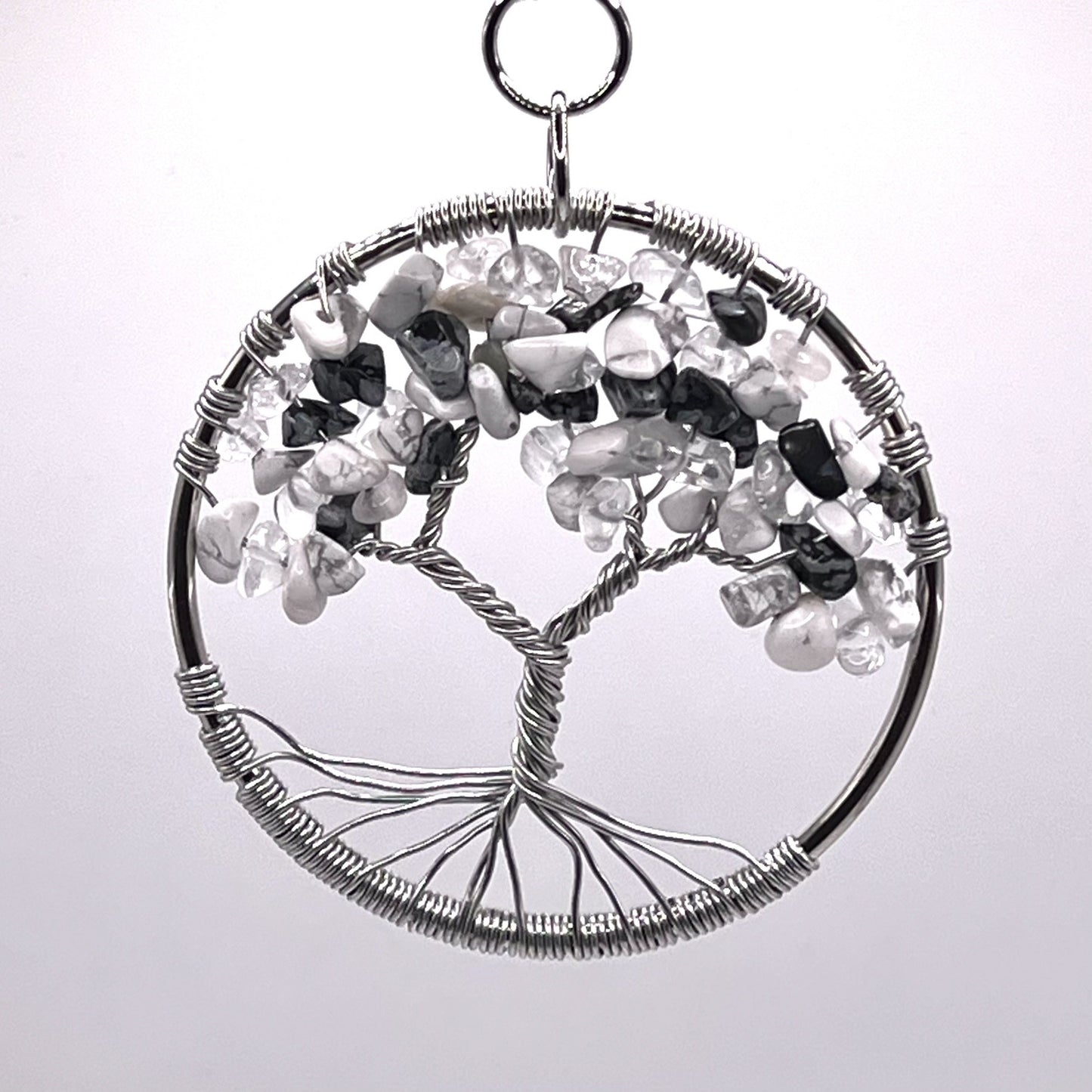 Crystal Chip Tree-Of-Life Suncatcher in Shades of Winter