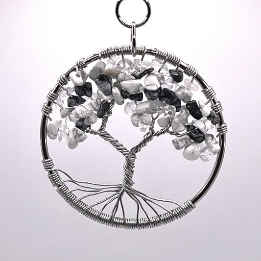 Crystal Chip Tree-Of-Life Suncatcher in Shades of Winter