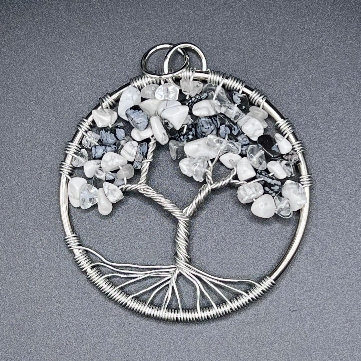 Crystal Chip Tree-Of-Life Suncatcher in Shades of Winter