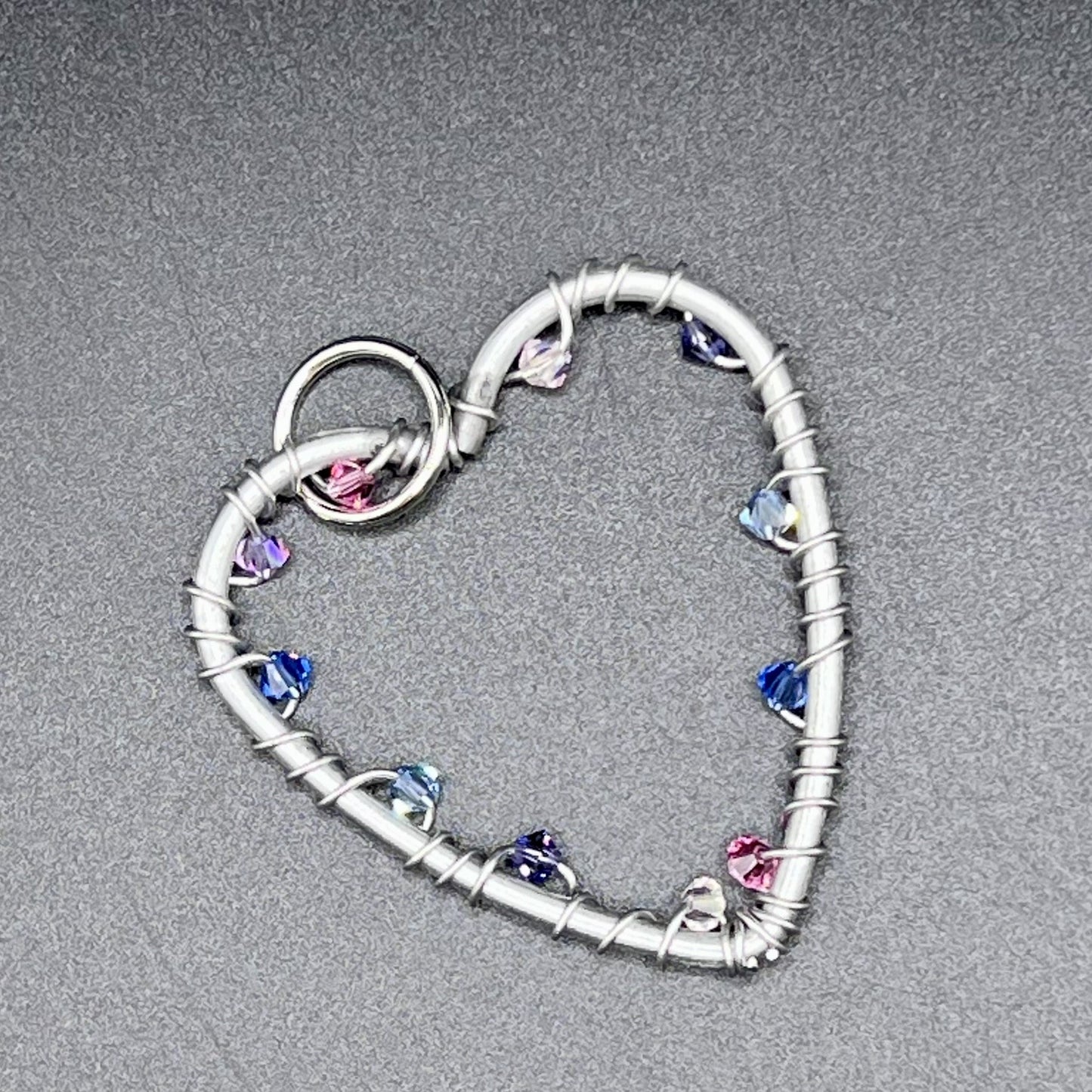 Micro Heart Suncatcher with Czech Crystals