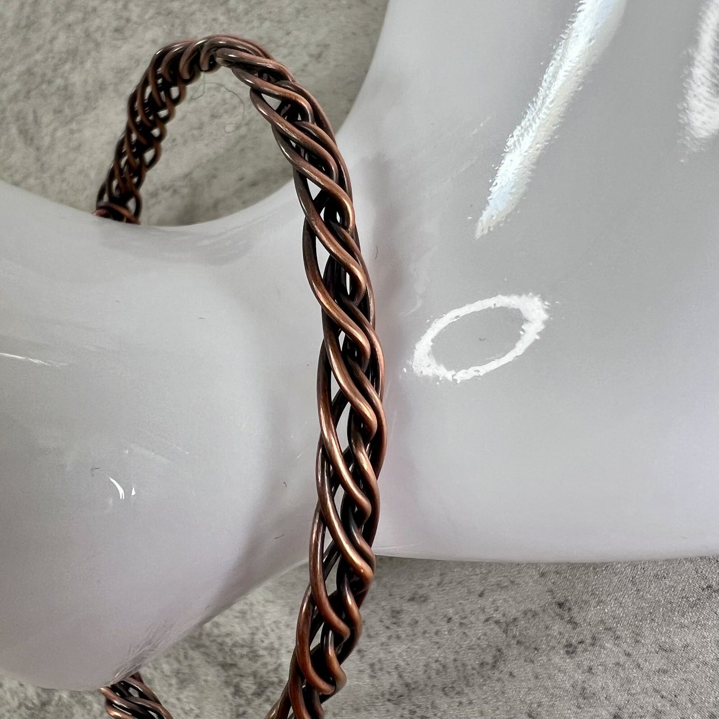 Braided Copper Bangle Bracelet