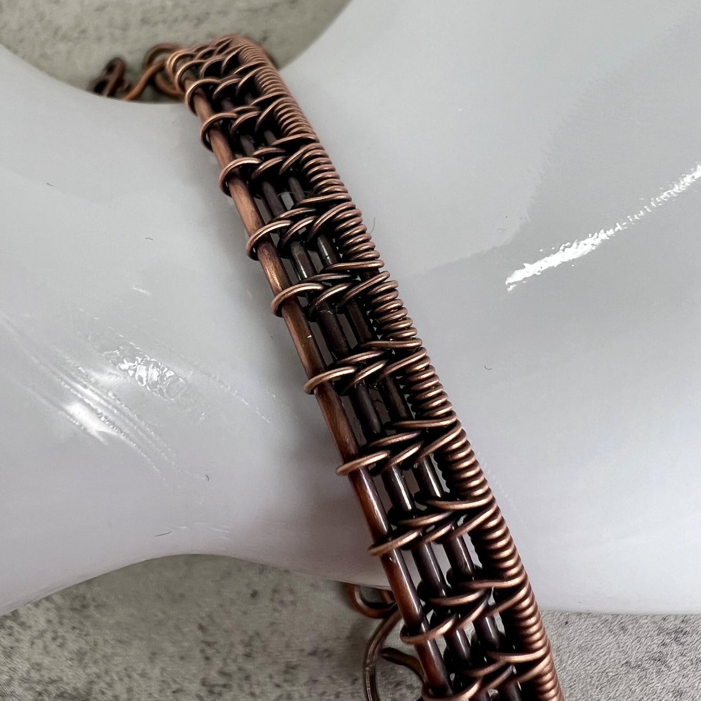 Woven Copper Half-Bangle Bracelet