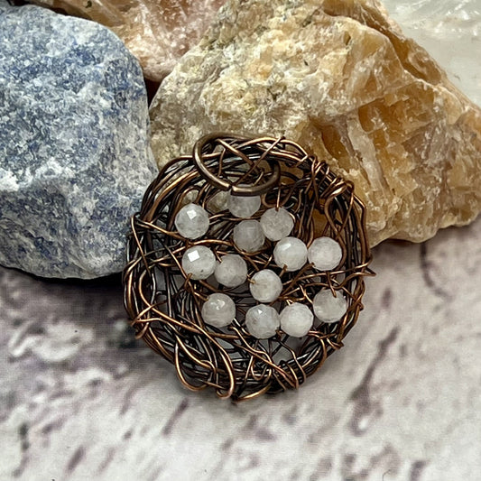 Rainbow Moonstone Bird's Nest