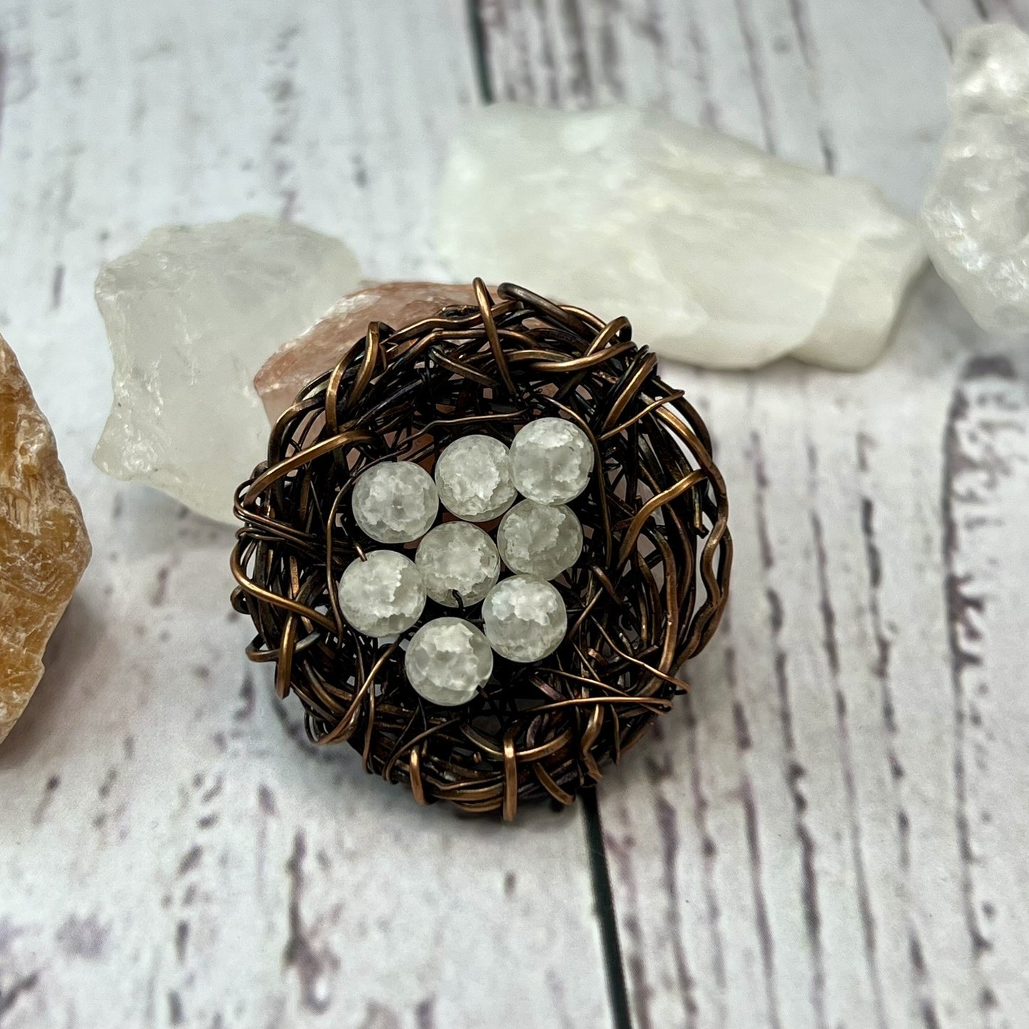 Crackle Quartz Bird's Nest
