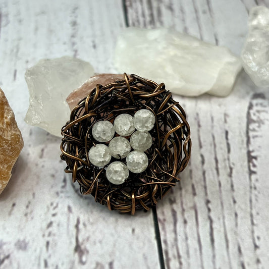 Crackle Quartz Bird's Nest