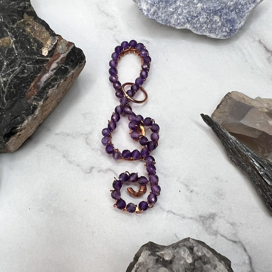 Amethyst Treble Clef